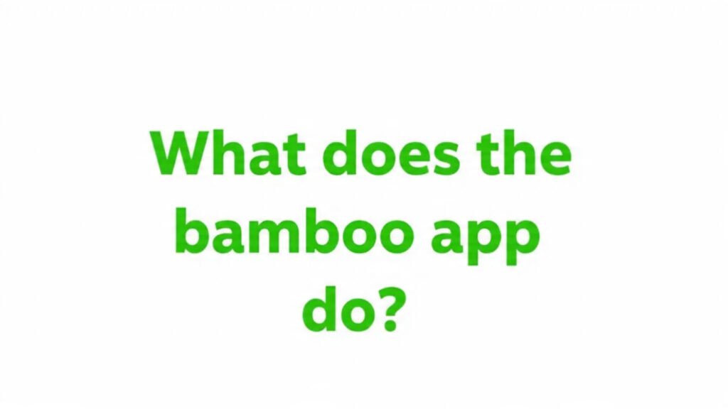 What does the bamboo app do
