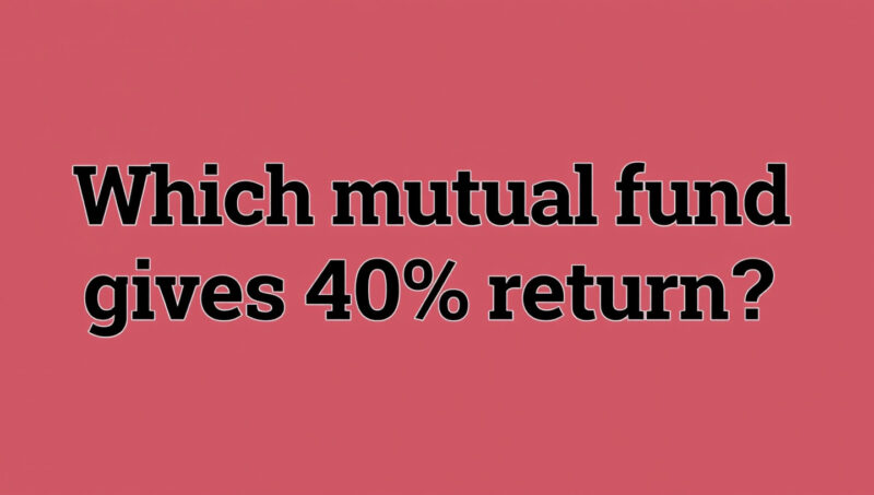 Which Mutual Fund Gives 40% Return in the United States?